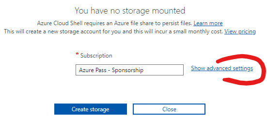 Show Advanced Settings