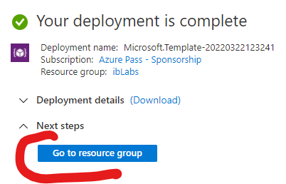 go to resource group
